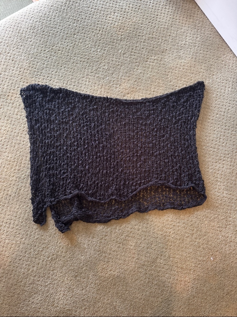 Black knit poncho